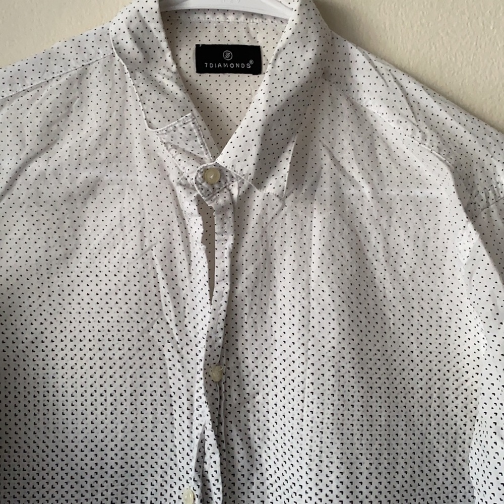 White 7 diamonds Long sleeved patterned shirt